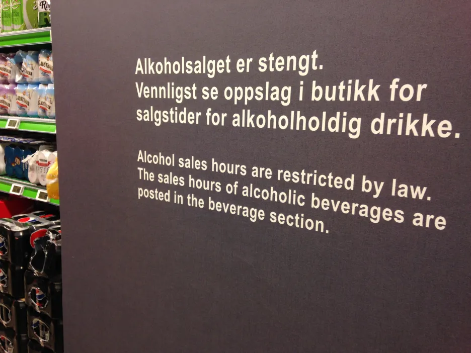 Částečná prohibice v Norsku