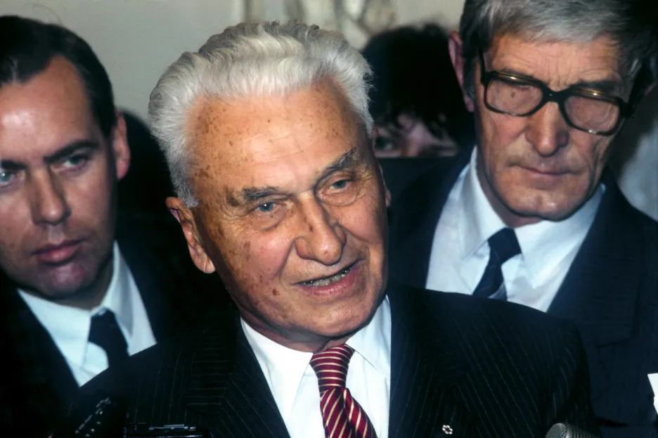 Tomáš Baťa po návratu do vlasti (1989)