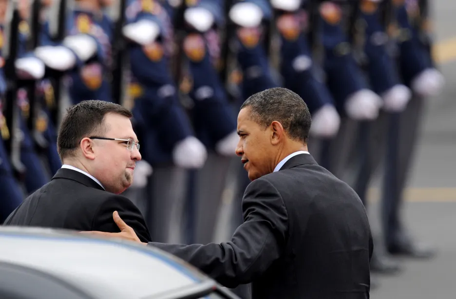 Jindřich Forejt po boku prezidenta Baracka Obamy