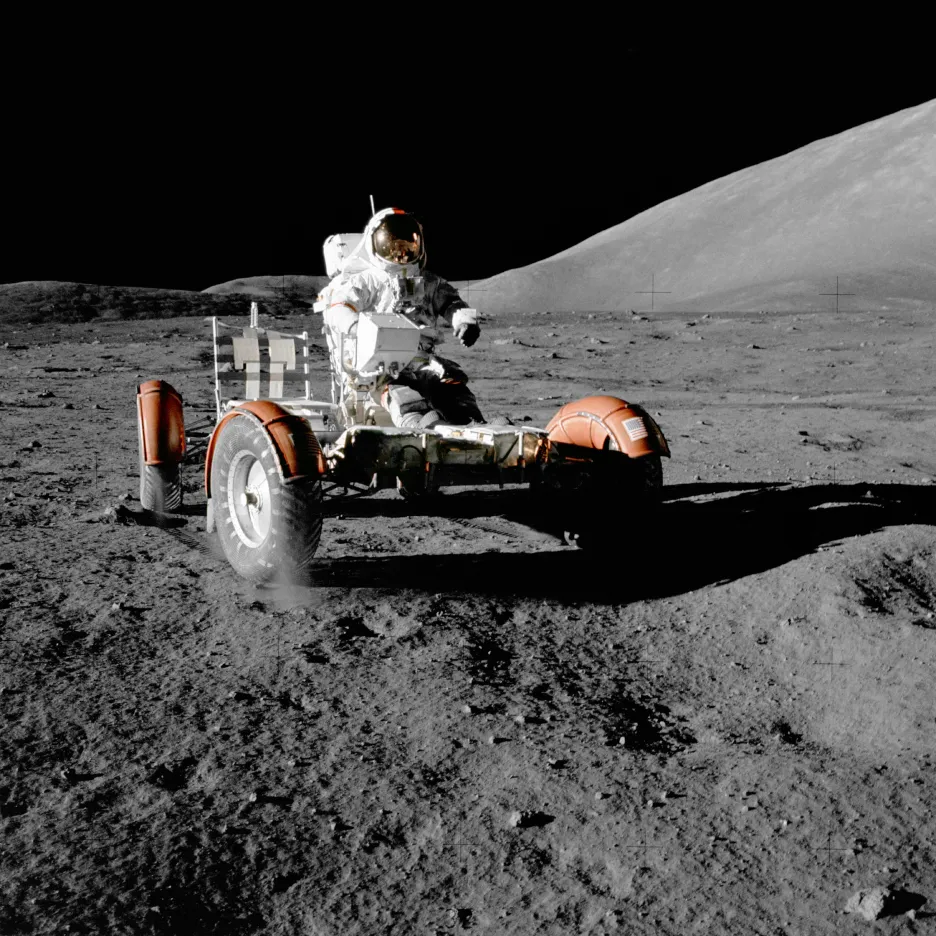 Eugene Cernan na Měsíci v roce 1972
