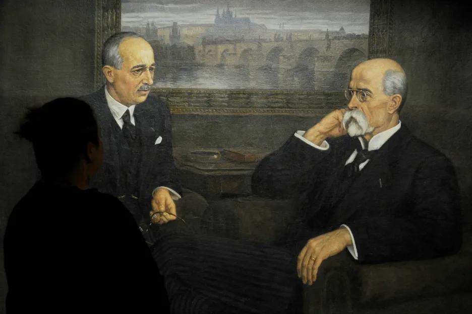 Edvard Beneš a TGM na obrazu z kanceláře guvernéra Podkarpatské Rusi