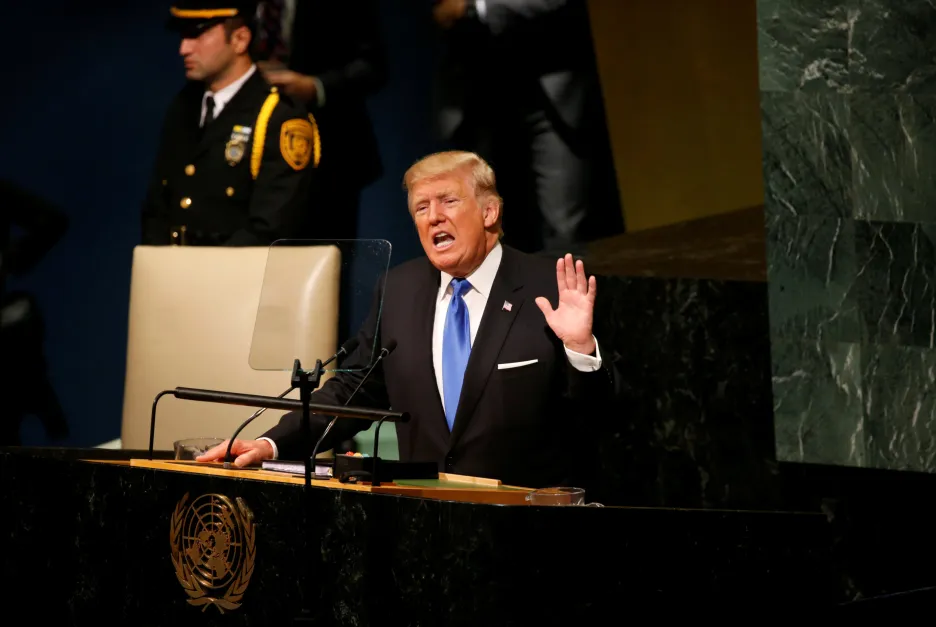 Donald Trump hovoří na půdě OSN