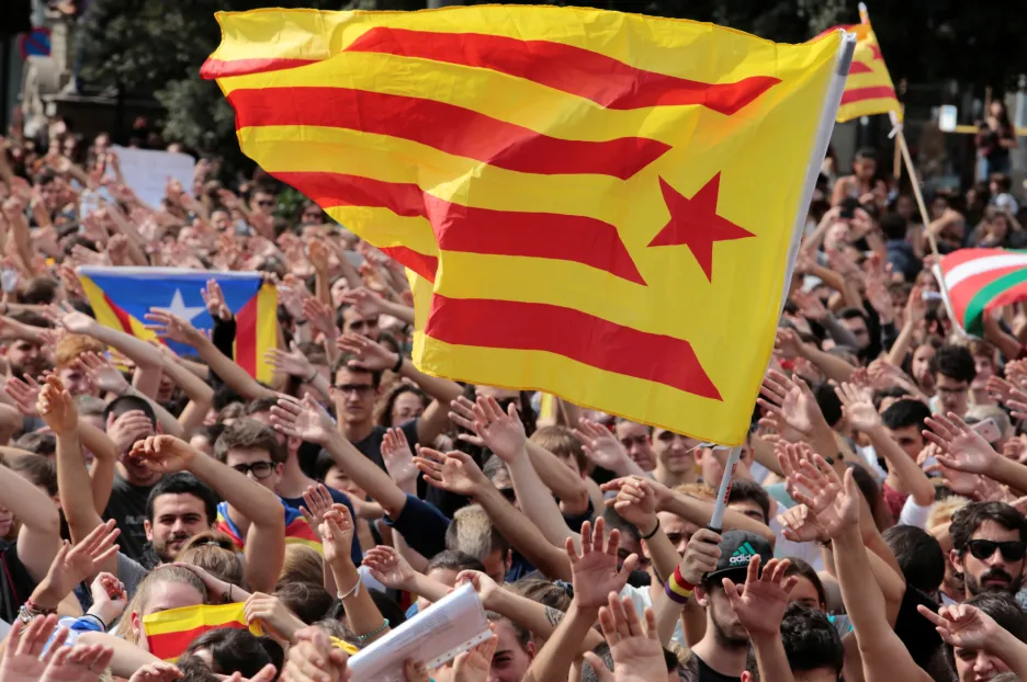 Mítink stoupenců katalánské nezávislosti
