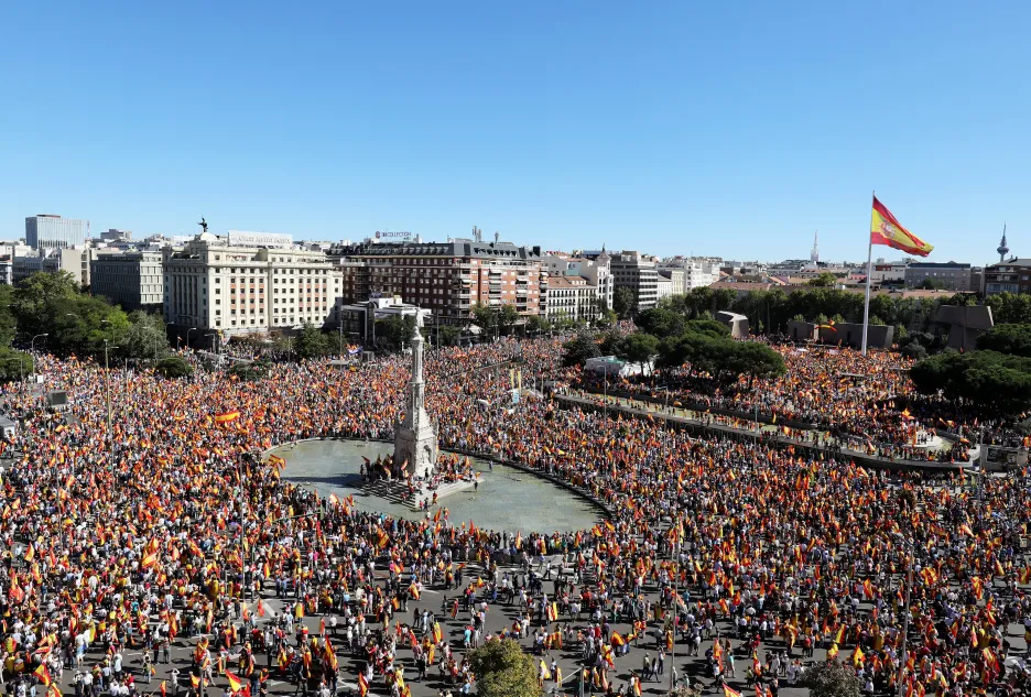 Demonstrace za jednotu Španělska v Madridu