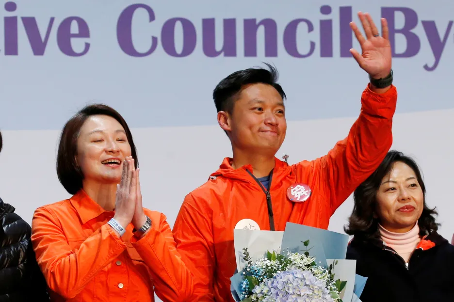 Úspěšný kandidát hongkongské opozice