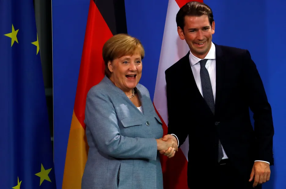 Angela Merkelová a Sebastian Kurz