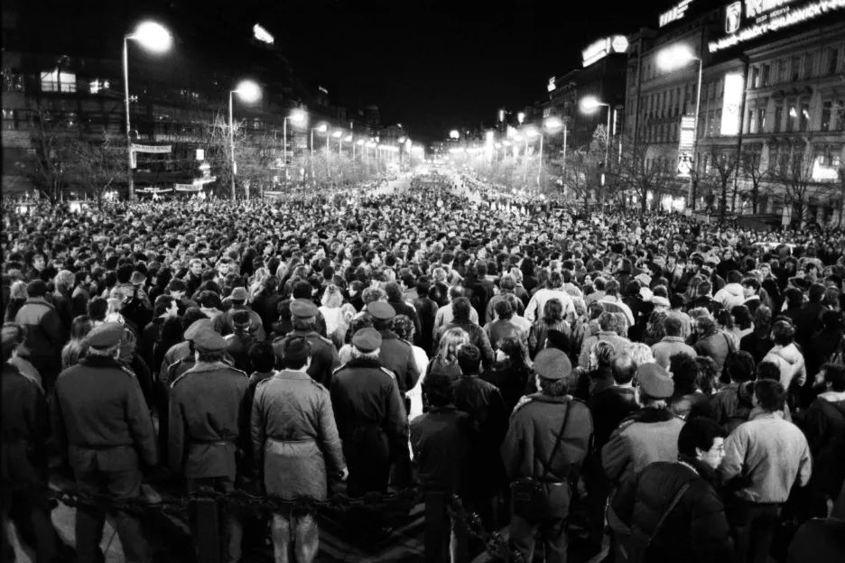 Demonstrace na Václavském náměstí 18. ledna 1989