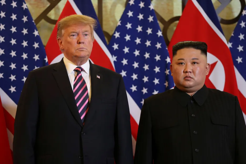 Donald Trump a Kim Čong-un na druhém společném setkání