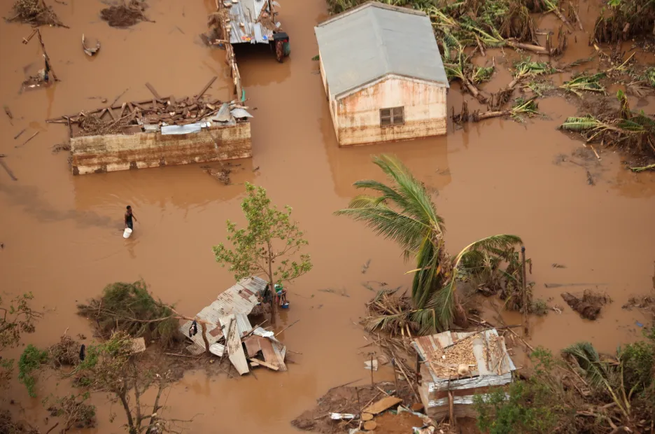 Následky cyklóny Idai v africkém Mosambiku
