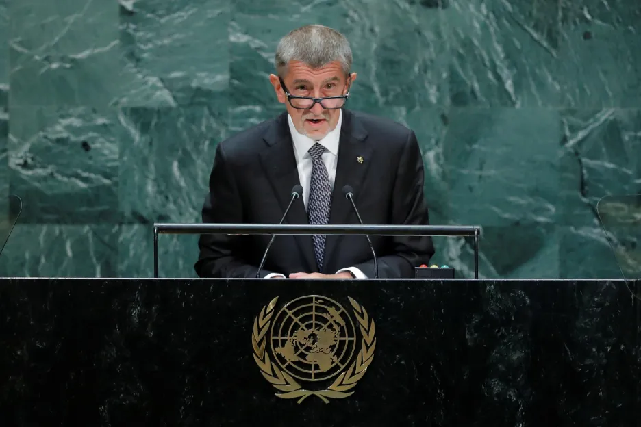 Český premiér Andrej Babiš (ANO) v OSN