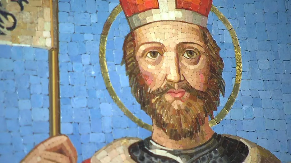 Mozaika, kterou daroval Václavu Klausovi papež