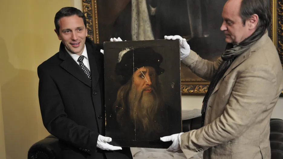 Obraz tváře Leonarda da Vinciho
