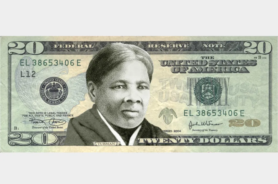 Návrh bankovky s Harriet Tubmanovou