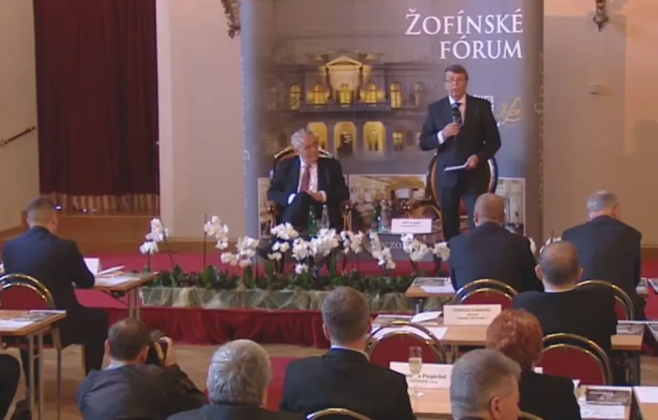 Prezident Zeman na Žofínském fóru