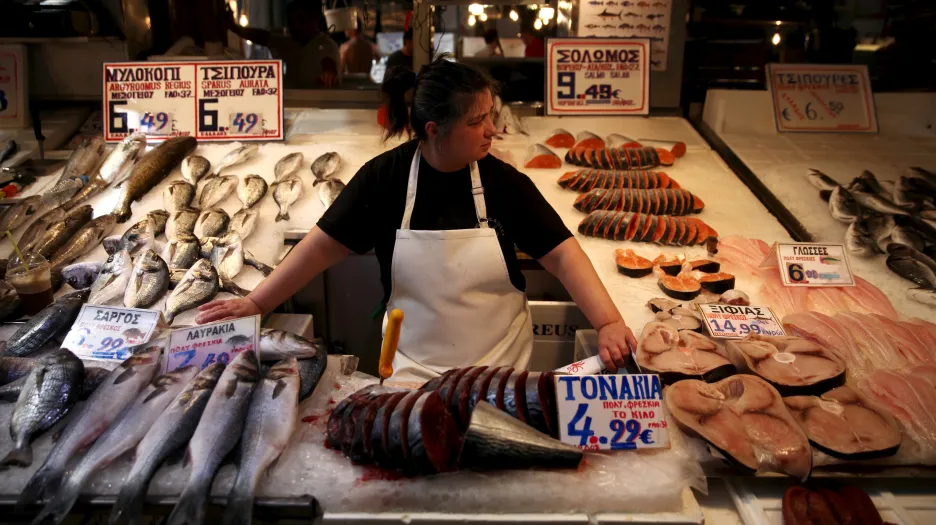 Prodej ryb v Řecku