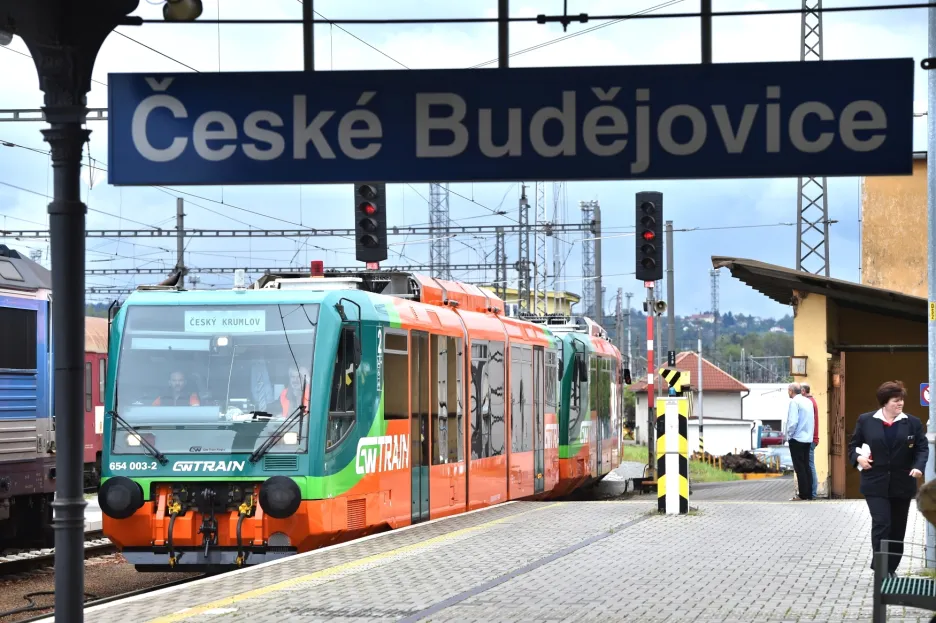 Souprava GW Train Regio na českobudějovickém nádraží