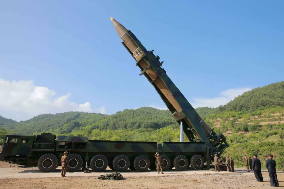 Severokorejský snímek mezikontinentální rakety Hwasong-14