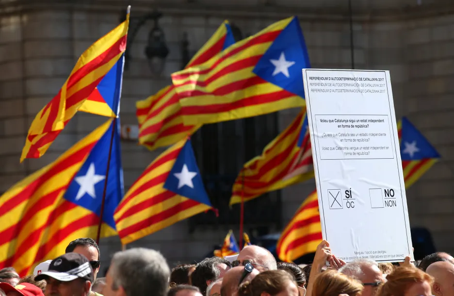 Demonstrace za katalánské referendum