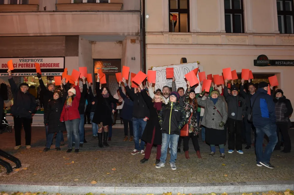 Protest proti Miloši Zemanovi