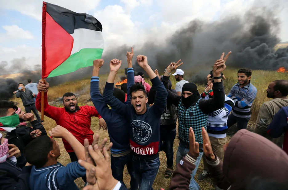 Palestinské protesty vyústily v násilí