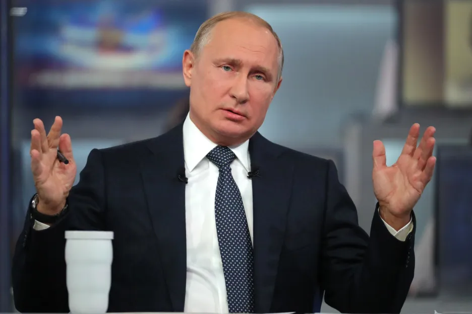 Ruský prezident Vladimir Putin odpovída na dotazy ruských občanů