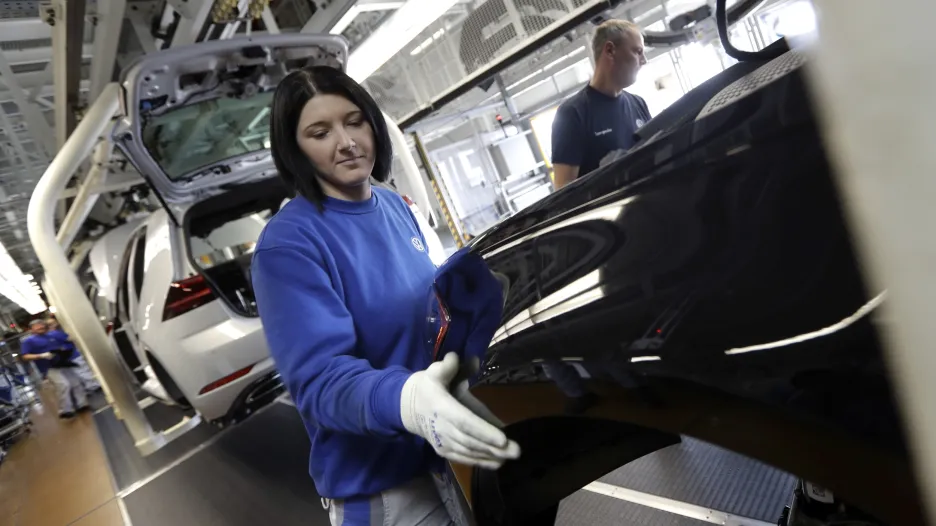 Výroba v německé továrně Volkswagenu