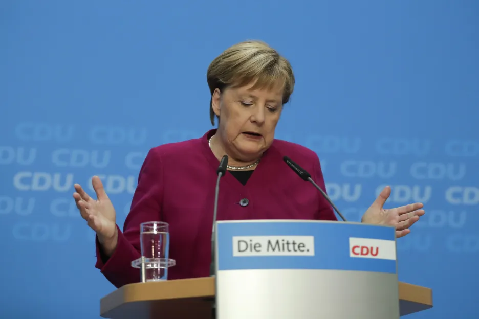 Německá kancléřka Angela Merkelová už nebude kandidovat na šéfku CDU