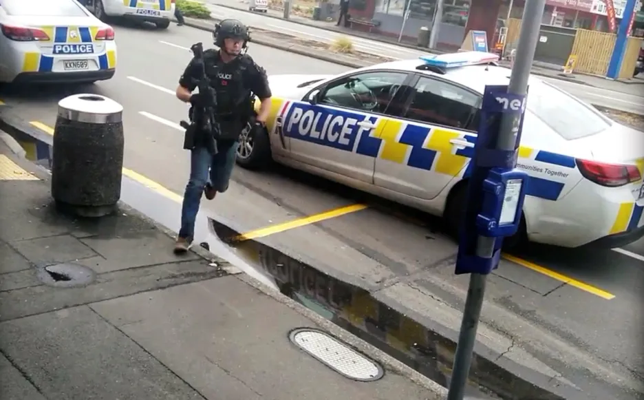 Zásah policistů v Christchurchi