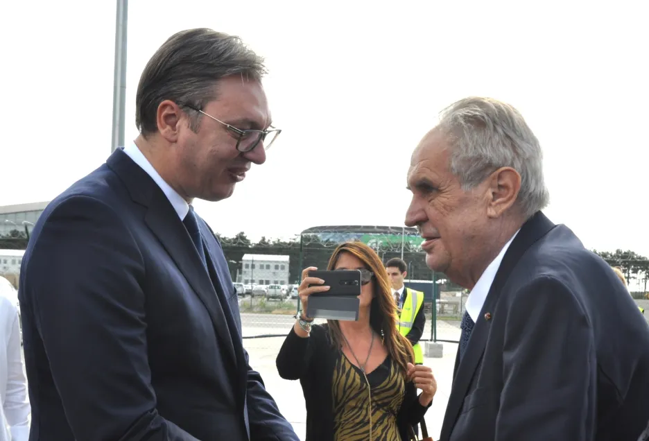 Aleksandar Vučić a Miloš Zeman