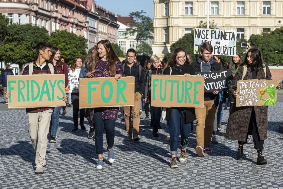 Protest za větší ochranu klimatu v České republice