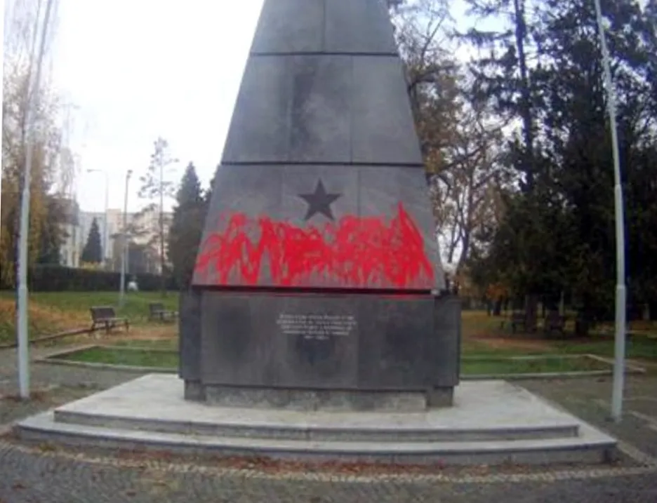 Politý pomník rudoarmějců