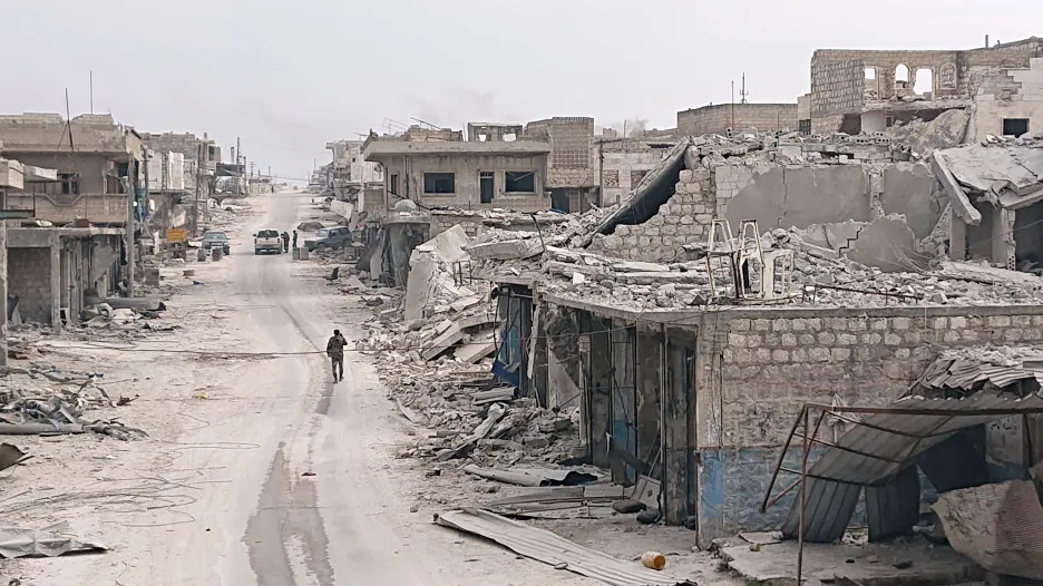 Maarat an Numan v provincii Idlib čerstvě dobytý provládními vojsky