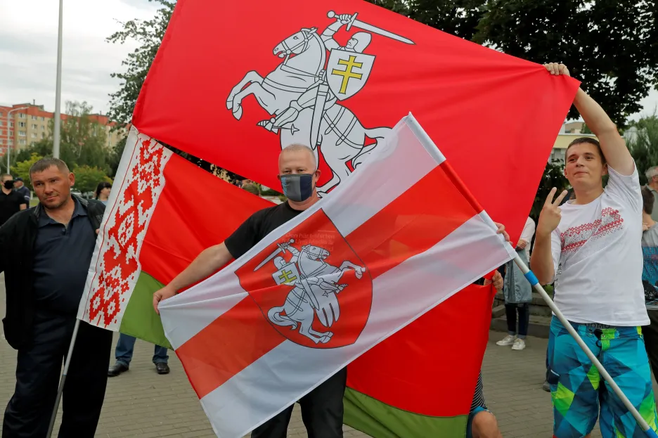 Protirežimní demonstrace ve městě Žodino