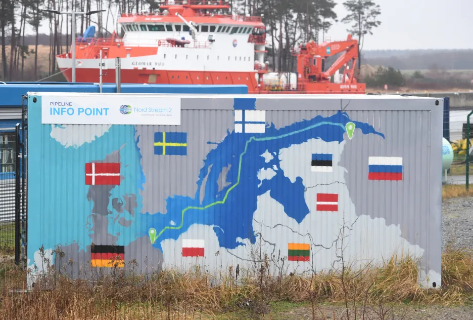 Stavba plynovodu Nord Stream 2 v Meklenbursku-Předním Pomořansku