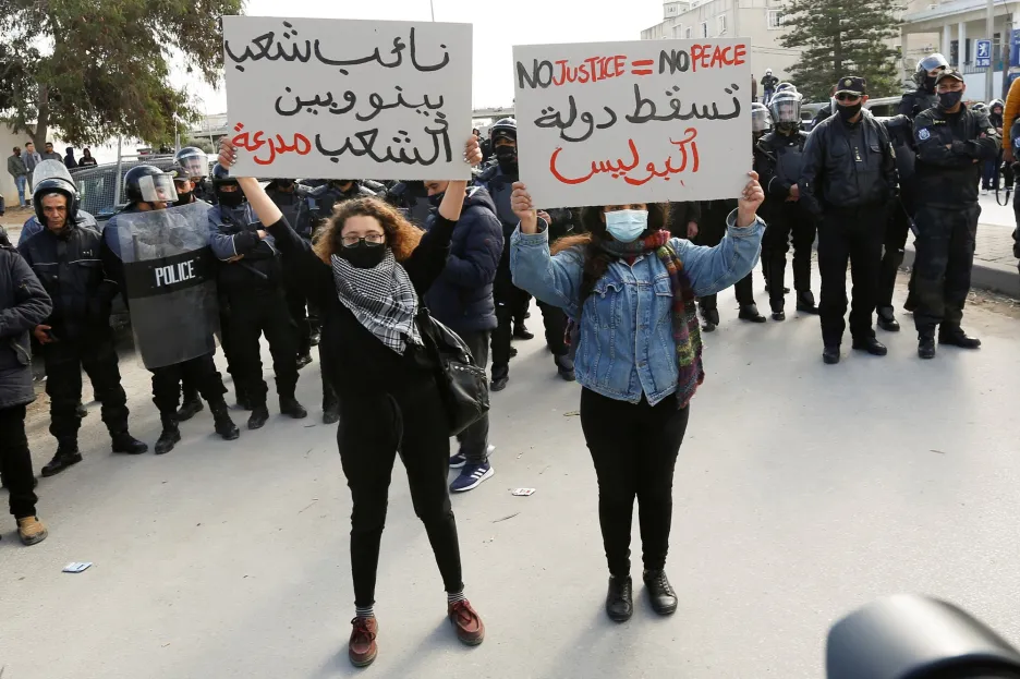 Demonstrace v Tunisku