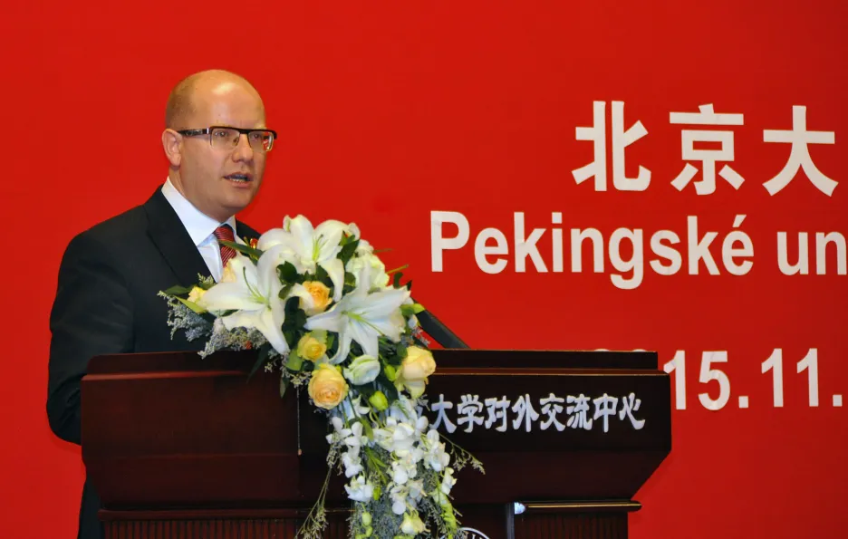 Bohuslav Sobotka promluvil na Pekingské univerzitě