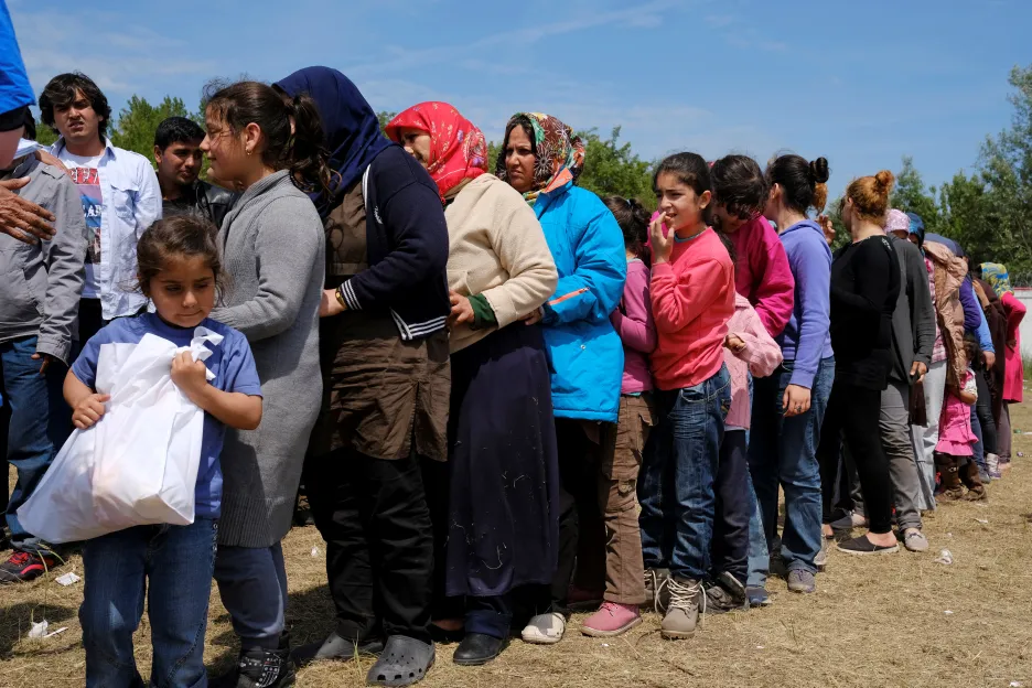 Uprchlíci na srbsko-maďarské hranici