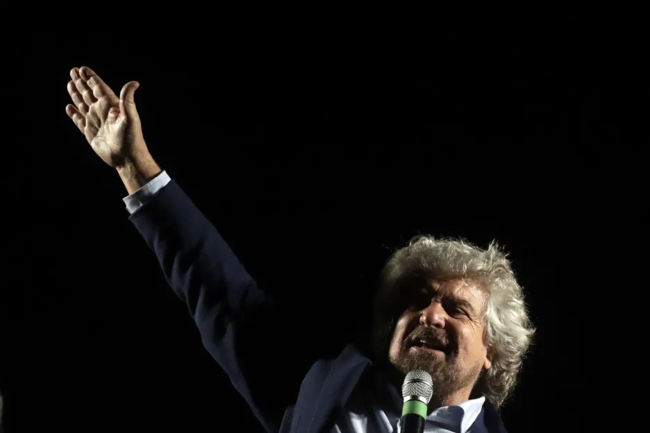 Šéf Hnutí pěti hvězd Beppe Grillo