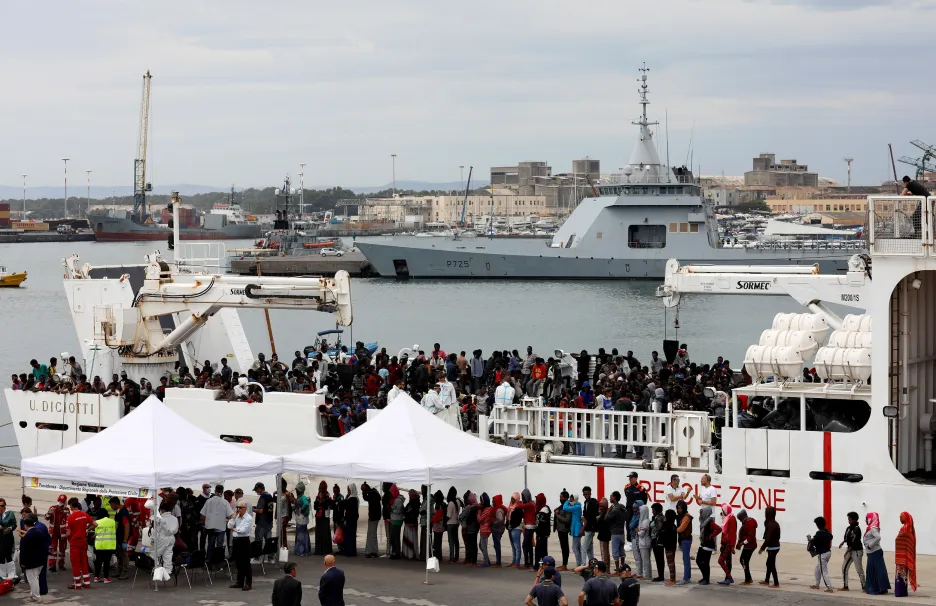 Příjem migrantů z lodi Diciotti
