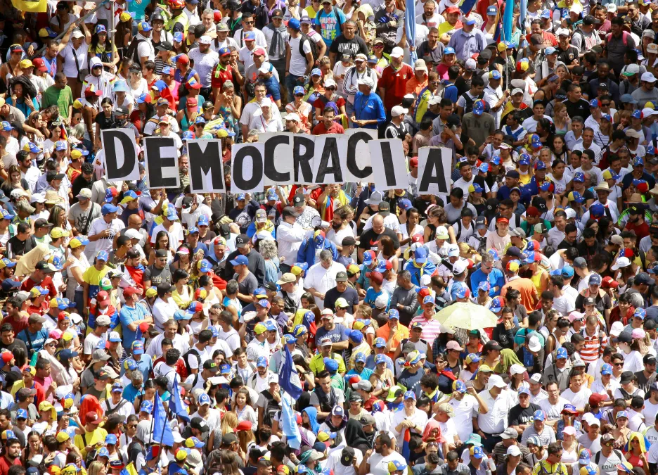 Protivládní demonstrace ve Venezuele