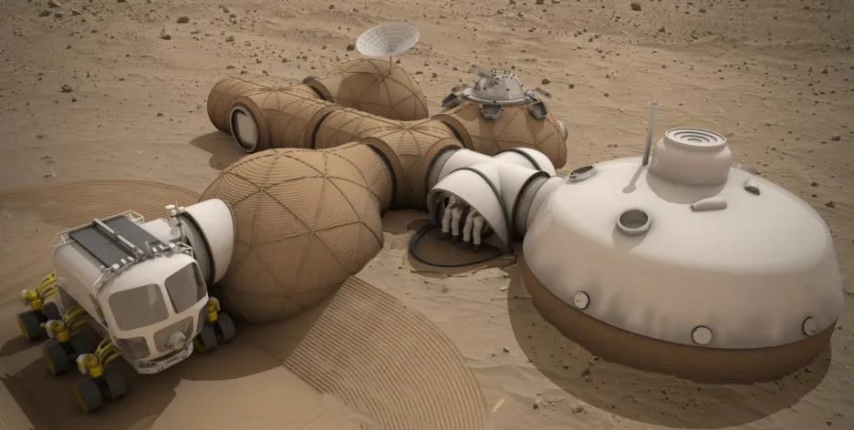 Takhle nějak bude vypadat obytná základna na Marsu