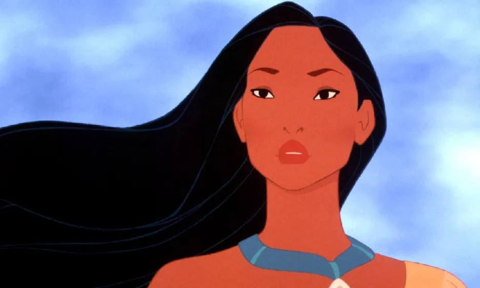 Indiánská princezna Pocahontas v animovaném filmu Walta Disneye