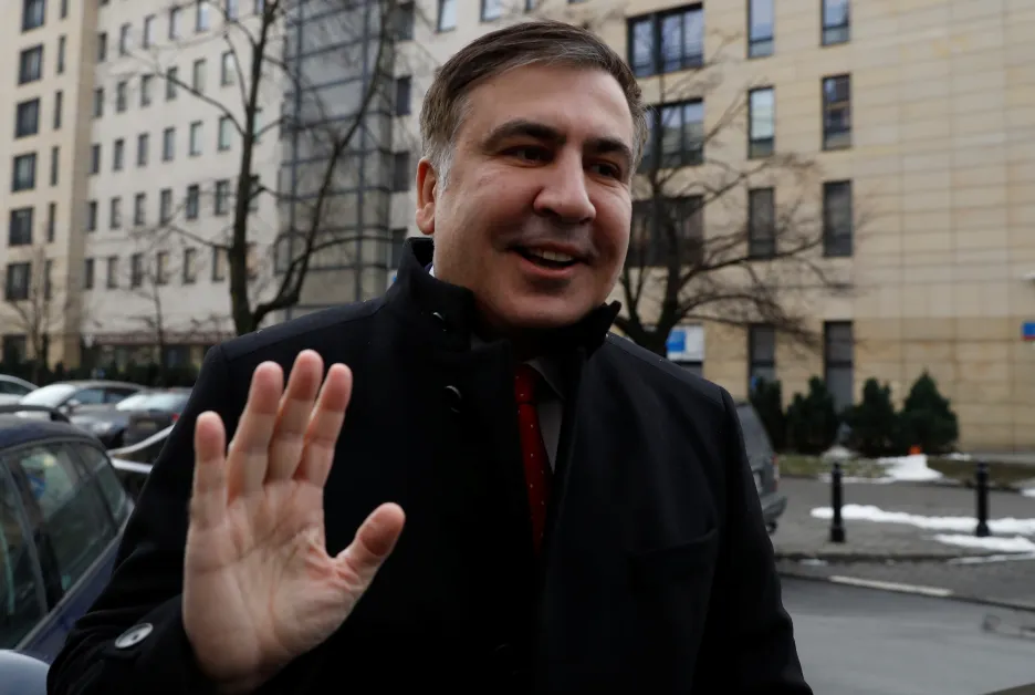 Michail Saakašvili ve Varšavě po vyhoštění z Ukrajiny