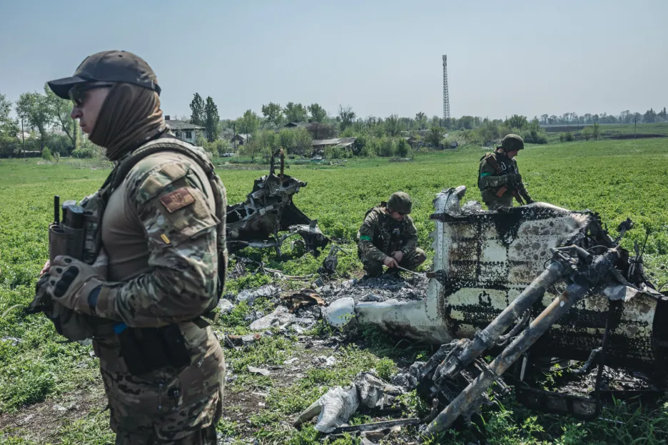 Ukrajinští vojáci v Charkovské oblasti