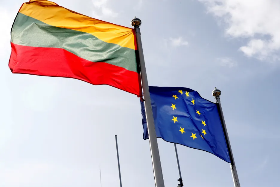 Vlajka Litvy a Evropské unie