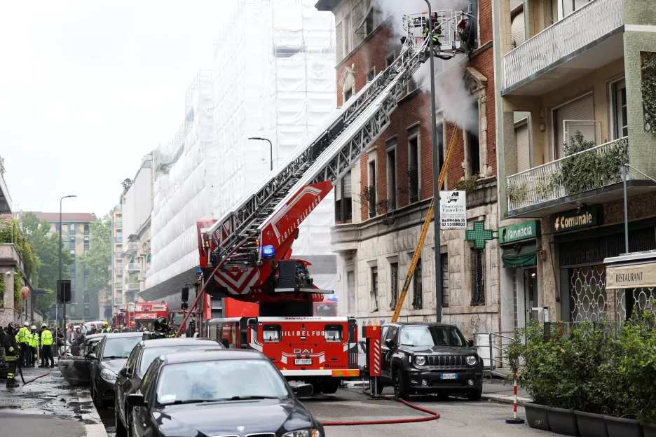 

V Miláně vybuchla dodávka s kyslíkem. Starosta vyloučil terorismus

