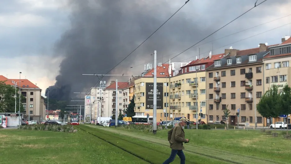 

V pražském Sedlci hořela střelnice. Požár se obešel bez zranění

