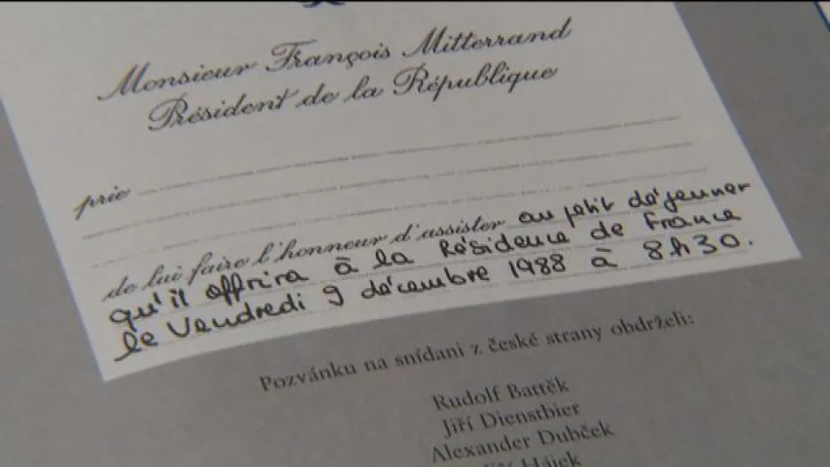 Video Před 25 se setkal Mitterrand s českými disidenty