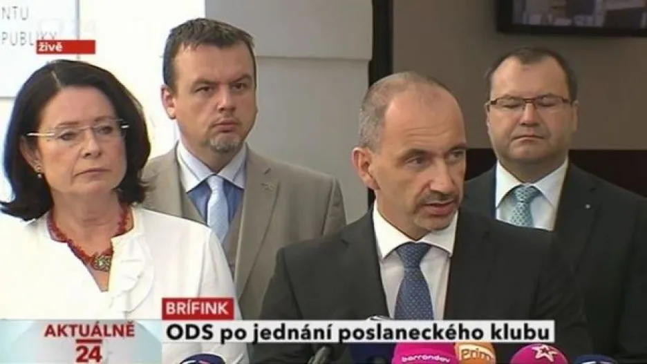 Video Brífink po jednání poslaneckého klubu ODS