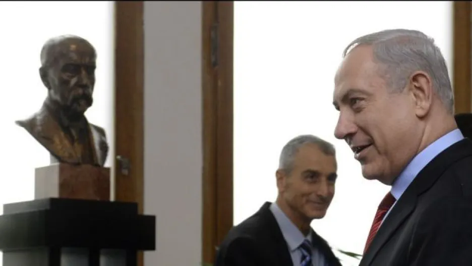 Video Benjamin Netanjahu navštívil Prahu